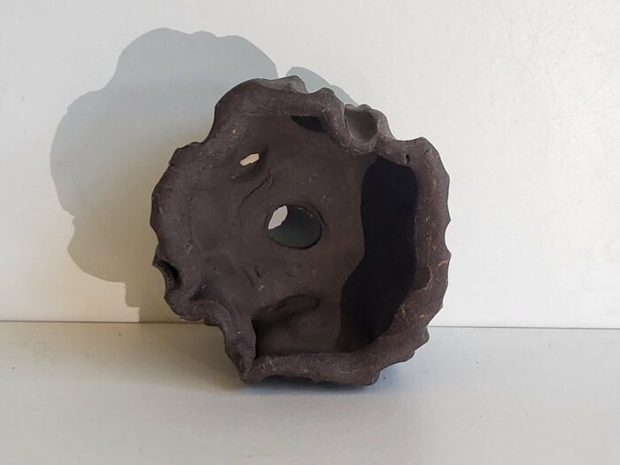 Petit pot terre brut marron – Image 4