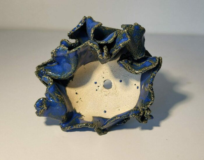 Petit pot bleu profond – Image 3