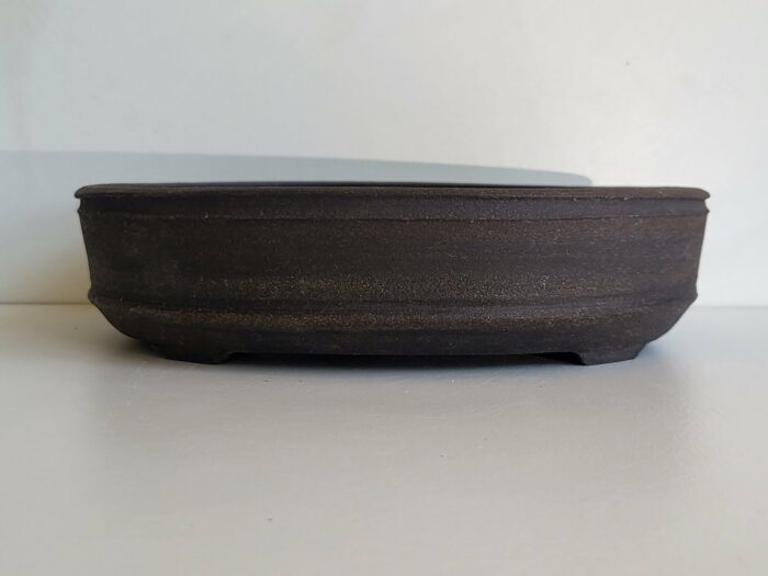 pot à bonsai ovale terre brute