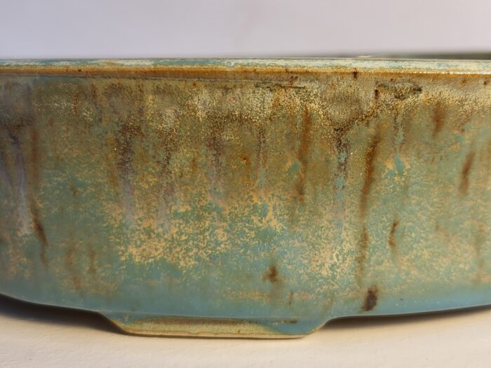 pot à bonsai ovale nuances bleu vert marron – Image 5