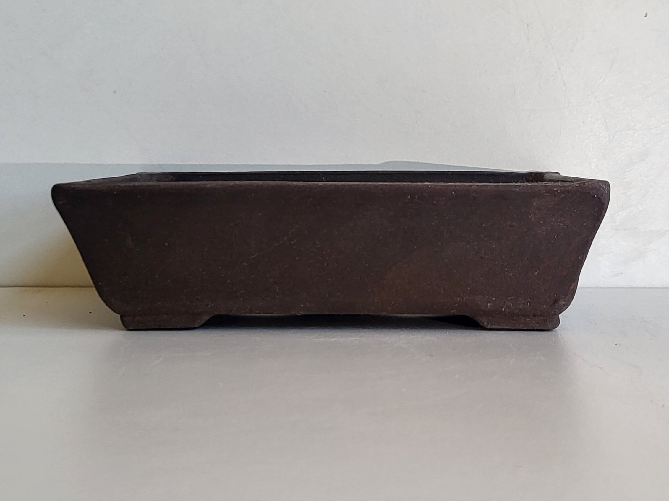 Pot rectangulaire en terre brut
