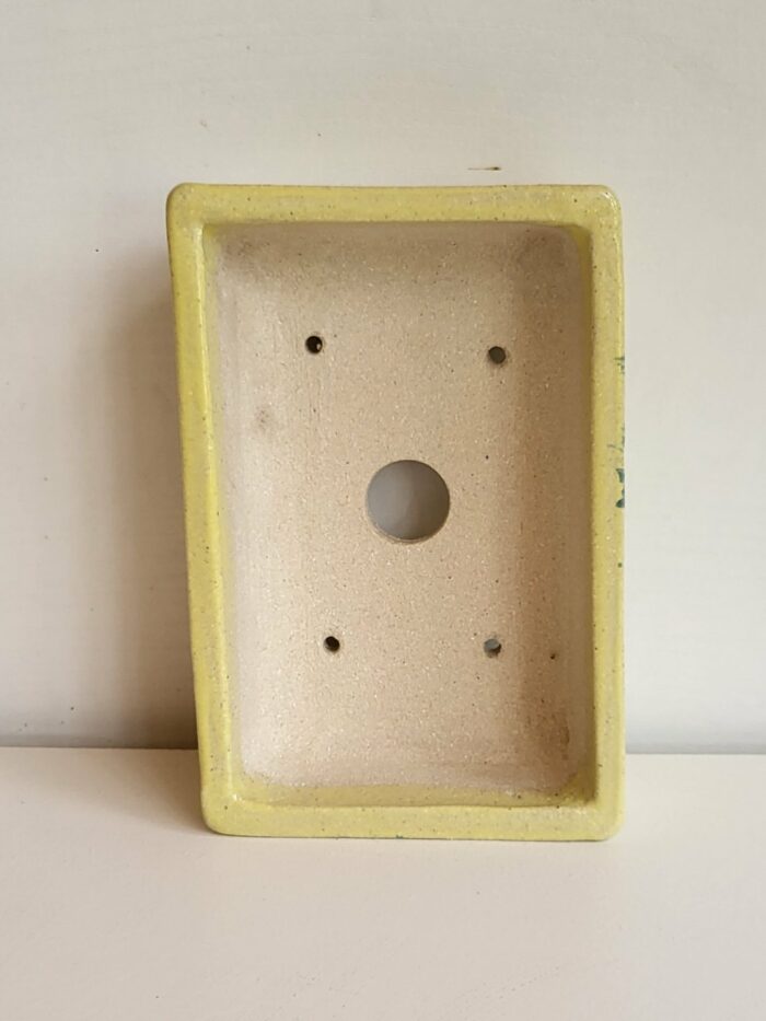 Pot à bonsaï rectangulaire jaune – Image 3