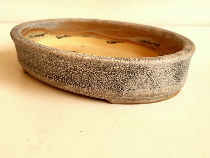 Pot à bonsai ovale 
Email craquelé – Image 2