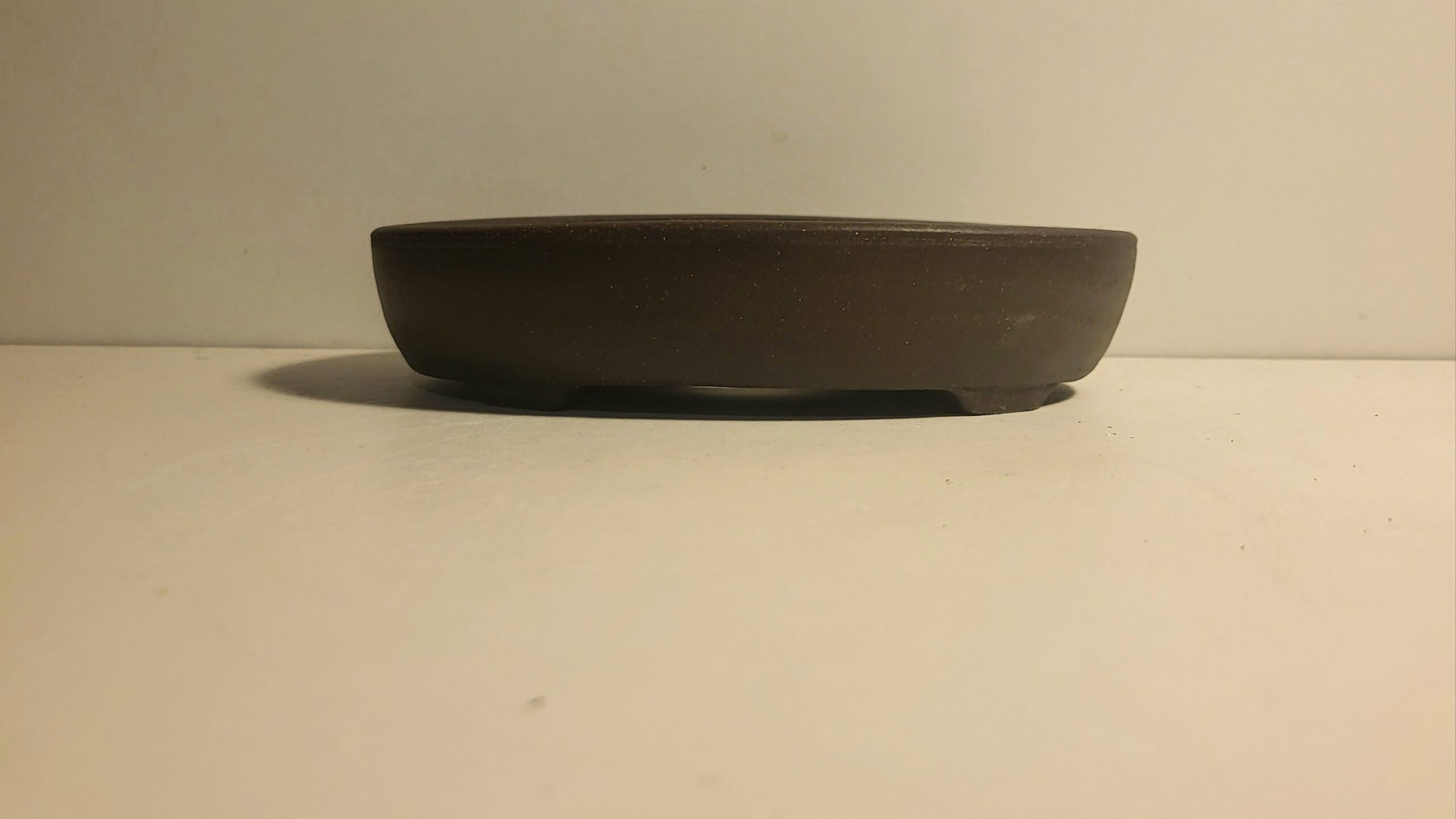 Pot à bonsai ovale terre brute